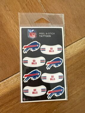NFL Buffalo Bills Peel & Stick Tattoos - Blue, Red, White